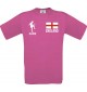 Kinder-Shirt Fussballshirt England mit Ihrem Wunschnamen bedruckt, pink, 104