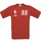 Kinder-Shirt Fussballshirt England mit Ihrem Wunschnamen bedruckt, rot, 104