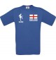 Kinder-Shirt Fussballshirt England mit Ihrem Wunschnamen bedruckt, royalblau, 104