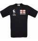 Kinder-Shirt Fussballshirt England mit Ihrem Wunschnamen bedruckt, schwarz, 104