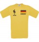 Kinder-Shirt Fussballshirt Germany Deutschland mit Ihrem Wunschnamen bedruckt, gelb, 104