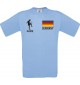 Kinder-Shirt Fussballshirt Germany Deutschland mit Ihrem Wunschnamen bedruckt, hellblau, 104