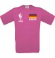 Kinder-Shirt Fussballshirt Germany Deutschland mit Ihrem Wunschnamen bedruckt, pink, 104