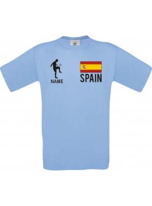 Kinder-Shirt Fussballshirt Spain Spanien mit Ihrem Wunschnamen bedruckt