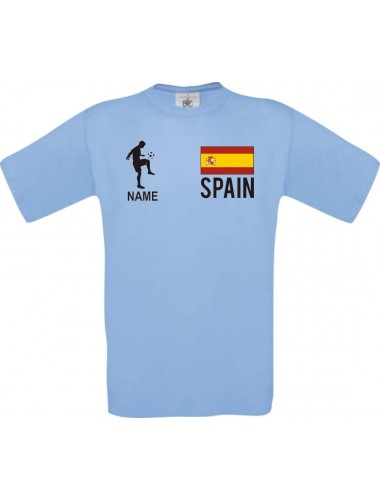 Kinder-Shirt Fussballshirt Spain Spanien mit Ihrem Wunschnamen bedruckt