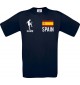 Kinder-Shirt Fussballshirt Spain Spanien mit Ihrem Wunschnamen bedruckt, blau, 104