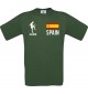 Kinder-Shirt Fussballshirt Spain Spanien mit Ihrem Wunschnamen bedruckt, dunkelgruen, 104