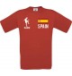 Kinder-Shirt Fussballshirt Spain Spanien mit Ihrem Wunschnamen bedruckt, rot, 104