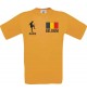 Kinder-Shirt Fussballshirt Belgium Belgien mit Ihrem Wunschnamen bedruckt, orange, 104