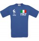 Männer-Shirt Fussballshirt Italy Italien mit Ihrem Wunschnamen bedruckt, royal, L