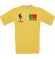 Kinder-Shirt Fussballshirt Portugal mit Ihrem Wunschnamen bedruckt, gelb, 104