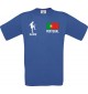 Kinder-Shirt Fussballshirt Portugal mit Ihrem Wunschnamen bedruckt, royalblau, 104