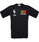 Kinder-Shirt Fussballshirt Portugal mit Ihrem Wunschnamen bedruckt, schwarz, 104