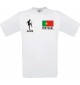 Kinder-Shirt Fussballshirt Portugal mit Ihrem Wunschnamen bedruckt, weiss, 104