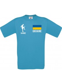 Kinder-Shirt Fussballshirt Ukraine Ukraine mit Ihrem Wunschnamen bedruckt