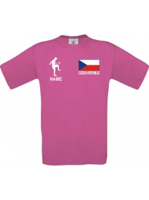 Kinder-Shirt Fussballshirt Czech Republic Tschechische Republik  mit Ihrem Wunschnamen bedruckt