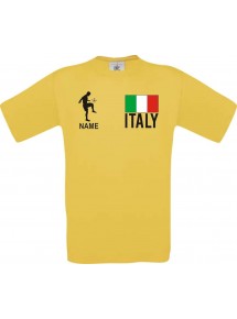 Kinder-Shirt Fussballshirt Italy Italien mit Ihrem Wunschnamen bedruckt