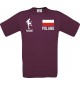 Männer-Shirt Fussballshirt Poland Polen mit Ihrem Wunschnamen bedruckt
