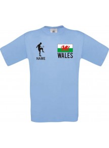 Kinder-Shirt Fussballshirt Wales mit Ihrem Wunschnamen bedruckt