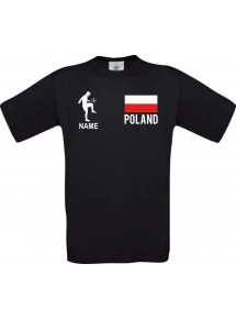 Kinder-Shirt Fussballshirt Poland Polen mit Ihrem Wunschnamen bedruckt