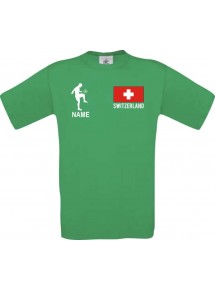 Kinder-Shirt Fussballshirt Switzerland Schweiz mit Ihrem Wunschnamen bedruckt