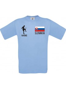 Männer-Shirt Fussballshirt Slovakia Slowakei mit Ihrem Wunschnamen bedruckt