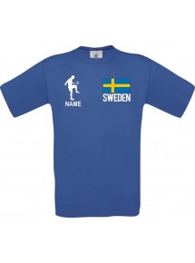 Kinder-Shirt Fussballshirt Sweden Schweden mit Ihrem Wunschnamen bedruckt