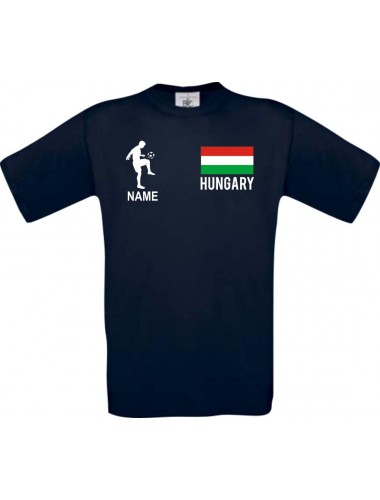 Kinder-Shirt Fussballshirt Hungary Ungarn mit Ihrem Wunschnamen bedruckt