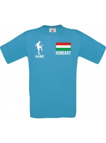Kinder-Shirt Fussballshirt Hungary Ungarn mit Ihrem Wunschnamen bedruckt, atoll, 104