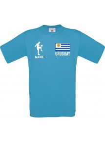 Kinder-Shirt Fussballshirt Uruguay mit Ihrem Wunschnamen bedruckt, atoll, 104