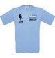 Kinder-Shirt Fussballshirt Uruguay mit Ihrem Wunschnamen bedruckt, hellblau, 104