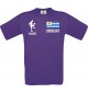 Männer-Shirt Fussballshirt Uruguay mit Ihrem Wunschnamen bedruckt, lila, L
