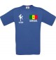 Kinder-Shirt Fussballshirt Senegal mit Ihrem Wunschnamen bedruckt, royalblau, 104