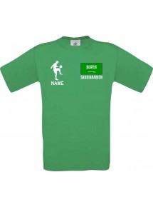 Kinder-Shirt Fussballshirt Saudiarabien mit Ihrem Wunschnamen bedruckt, kellygreen, 104