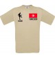 Männer-Shirt Fussballshirt Tunesien mit Ihrem Wunschnamen bedruckt, khaki, L
