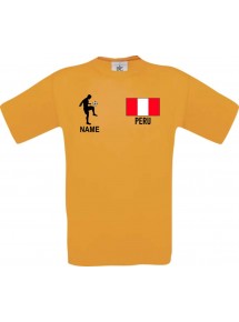 Kinder-Shirt Fussballshirt Peru mit Ihrem Wunschnamen bedruckt