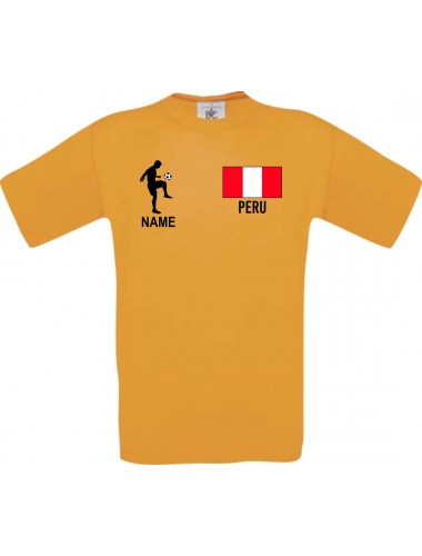 Kinder-Shirt Fussballshirt Peru mit Ihrem Wunschnamen bedruckt