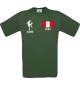 Kinder-Shirt Fussballshirt Peru mit Ihrem Wunschnamen bedruckt, dunkelgruen, 104