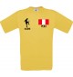 Kinder-Shirt Fussballshirt Peru mit Ihrem Wunschnamen bedruckt, gelb, 104