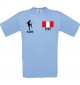 Kinder-Shirt Fussballshirt Peru mit Ihrem Wunschnamen bedruckt, hellblau, 104
