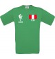 Kinder-Shirt Fussballshirt Peru mit Ihrem Wunschnamen bedruckt, kellygreen, 104
