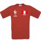 Kinder-Shirt Fussballshirt Peru mit Ihrem Wunschnamen bedruckt, rot, 104