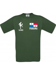 Kinder-Shirt Fussballshirt Panama mit Ihrem Wunschnamen bedruckt, dunkelgruen, 104