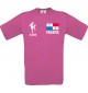Kinder-Shirt Fussballshirt Panama mit Ihrem Wunschnamen bedruckt, pink, 104