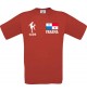 Kinder-Shirt Fussballshirt Panama mit Ihrem Wunschnamen bedruckt, rot, 104