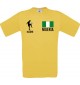 Kinder-Shirt Fussballshirt Nigeria mit Ihrem Wunschnamen bedruckt, gelb, 104
