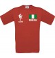 Kinder-Shirt Fussballshirt Nigeria mit Ihrem Wunschnamen bedruckt, rot, 104