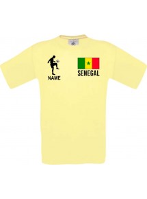 Männer-Shirt Fussballshirt Senegal mit Ihrem Wunschnamen bedruckt