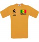 Männer-Shirt Fussballshirt Senegal mit Ihrem Wunschnamen bedruckt, orange, L