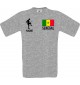 Männer-Shirt Fussballshirt Senegal mit Ihrem Wunschnamen bedruckt, sportsgrey, L